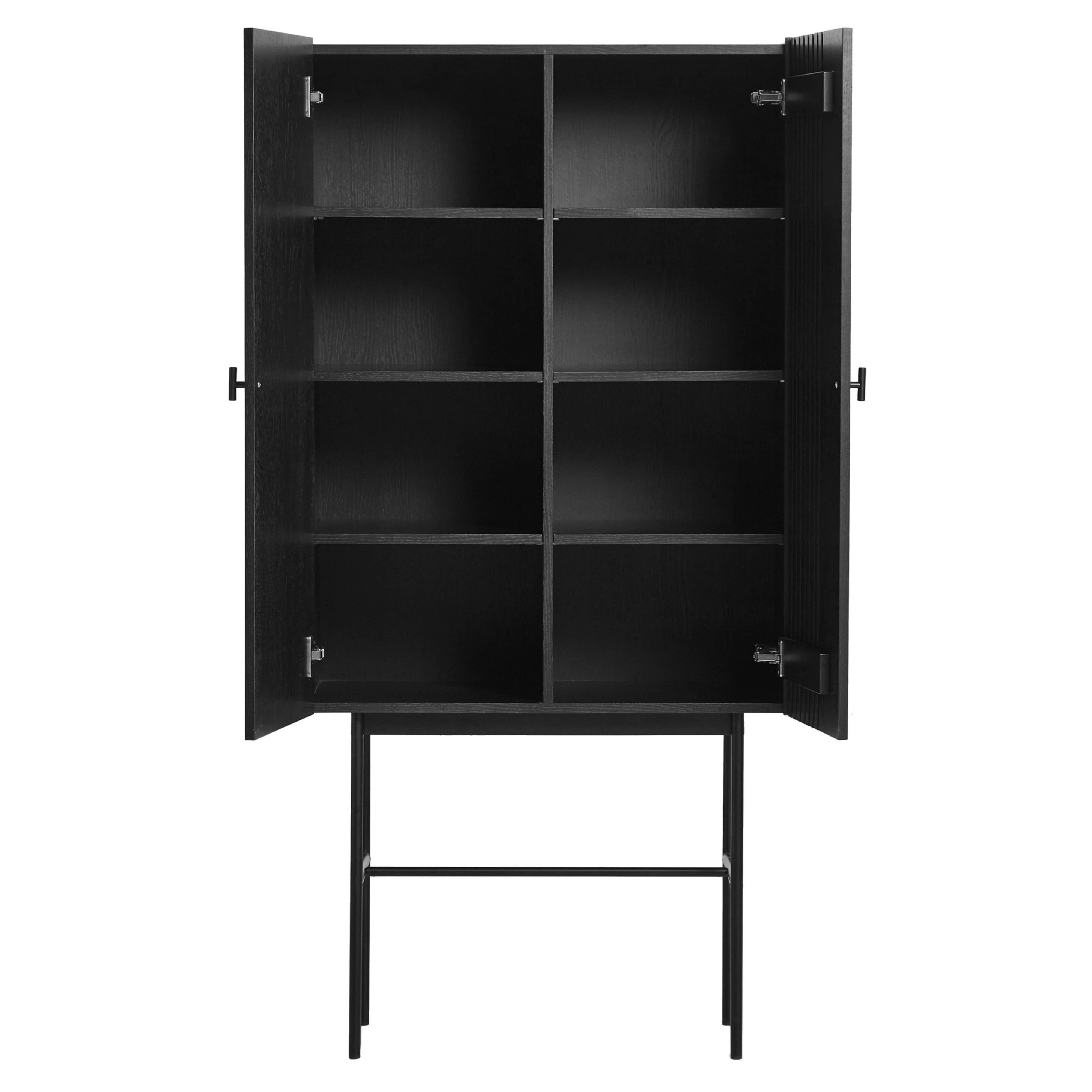 Array Highboard: Black Painted Oak