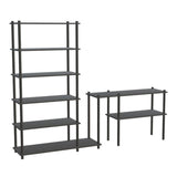 Elevate Shelving System Modular: Configuration 13 + Black Painted Oak