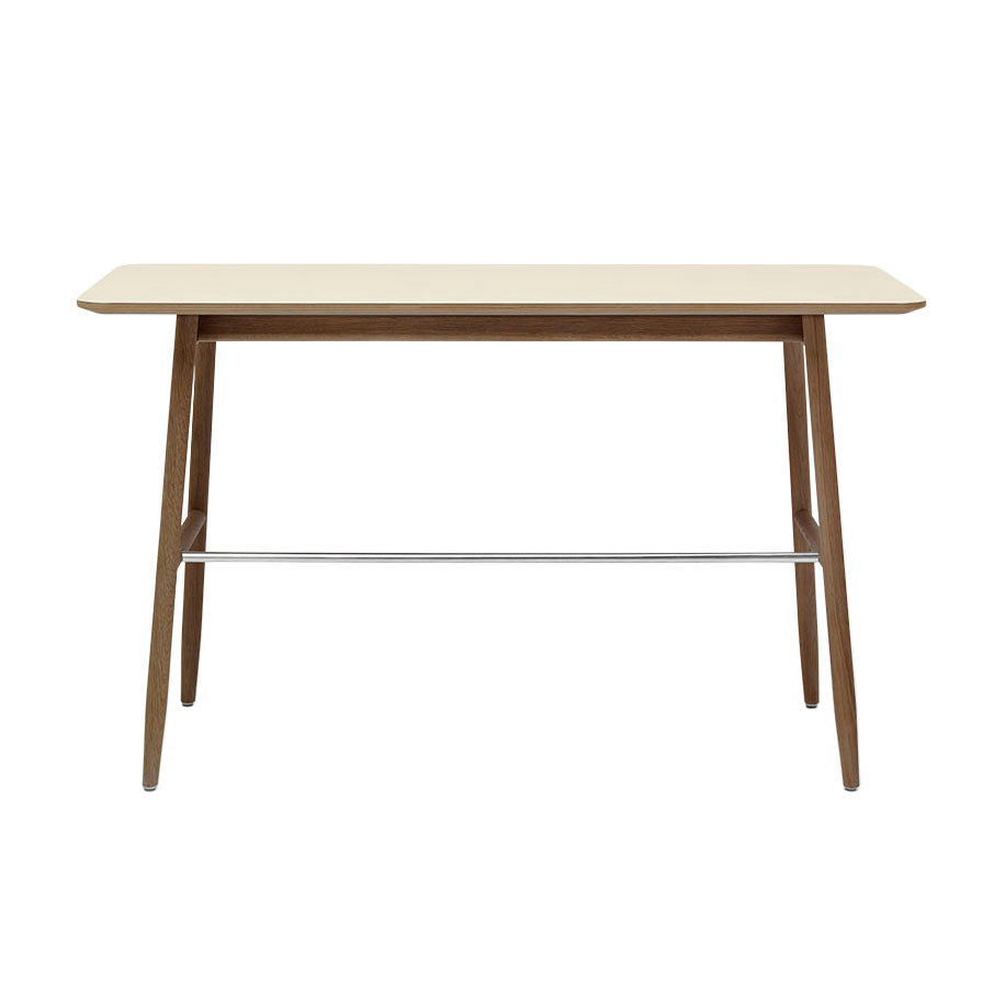 Icha Desk: Pearl + Walnut Stained Beech