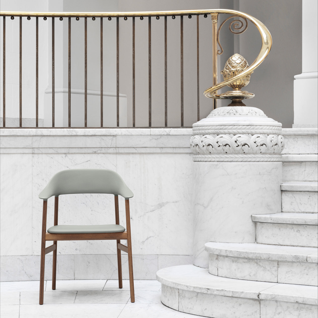 Herit Armchair: Upholstered