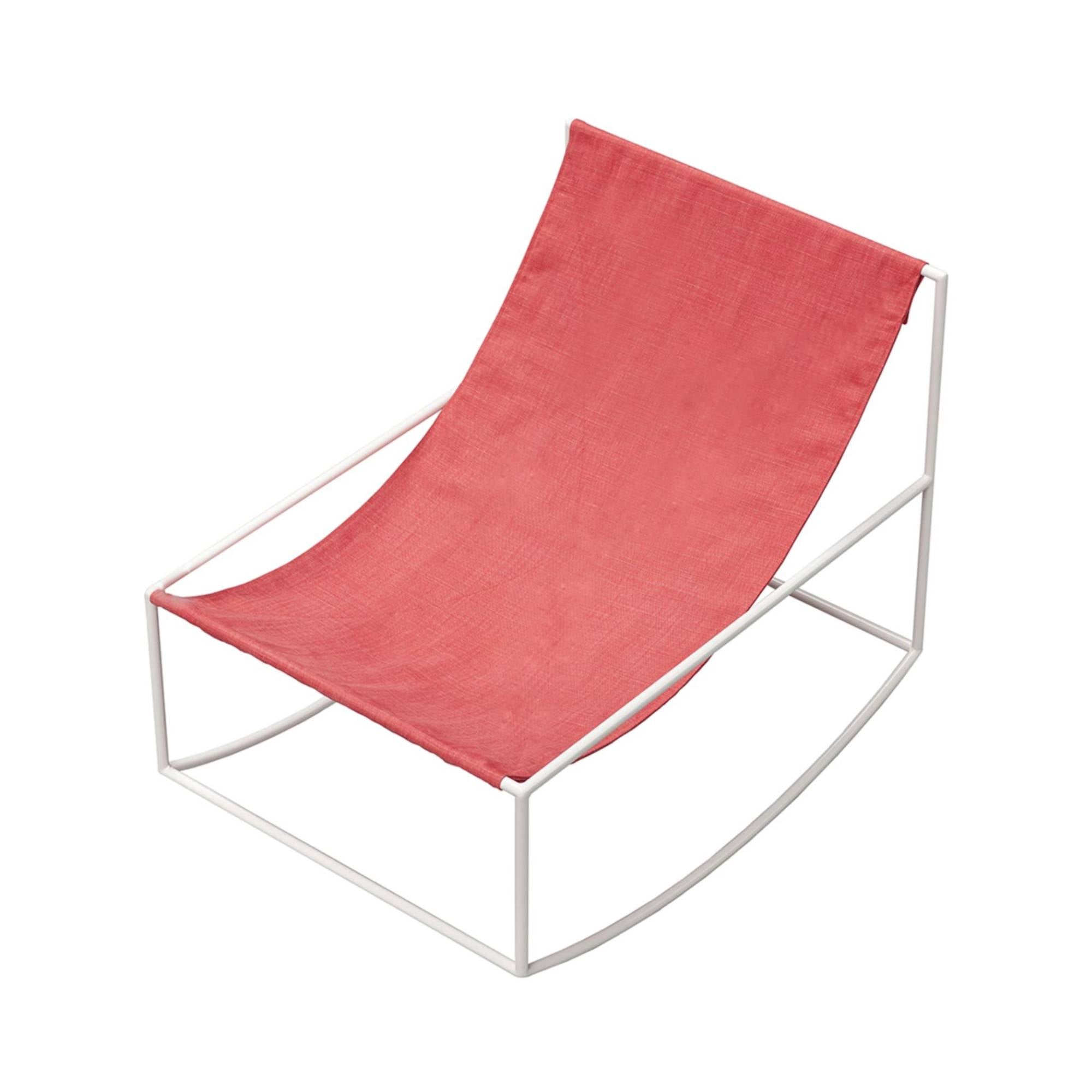 Rocking Chair: Linen + Red + White