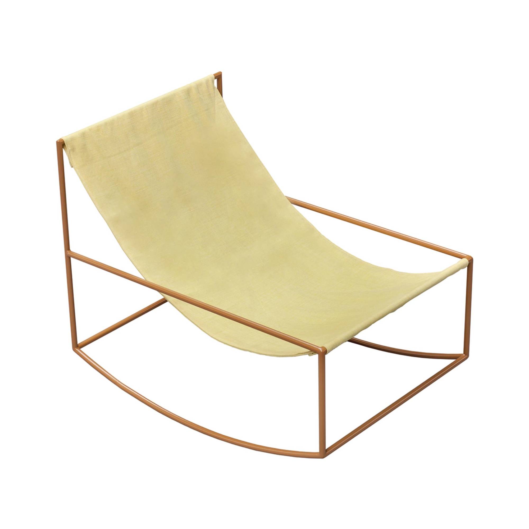 Rocking Chair: Linen + Yellow + Mustard