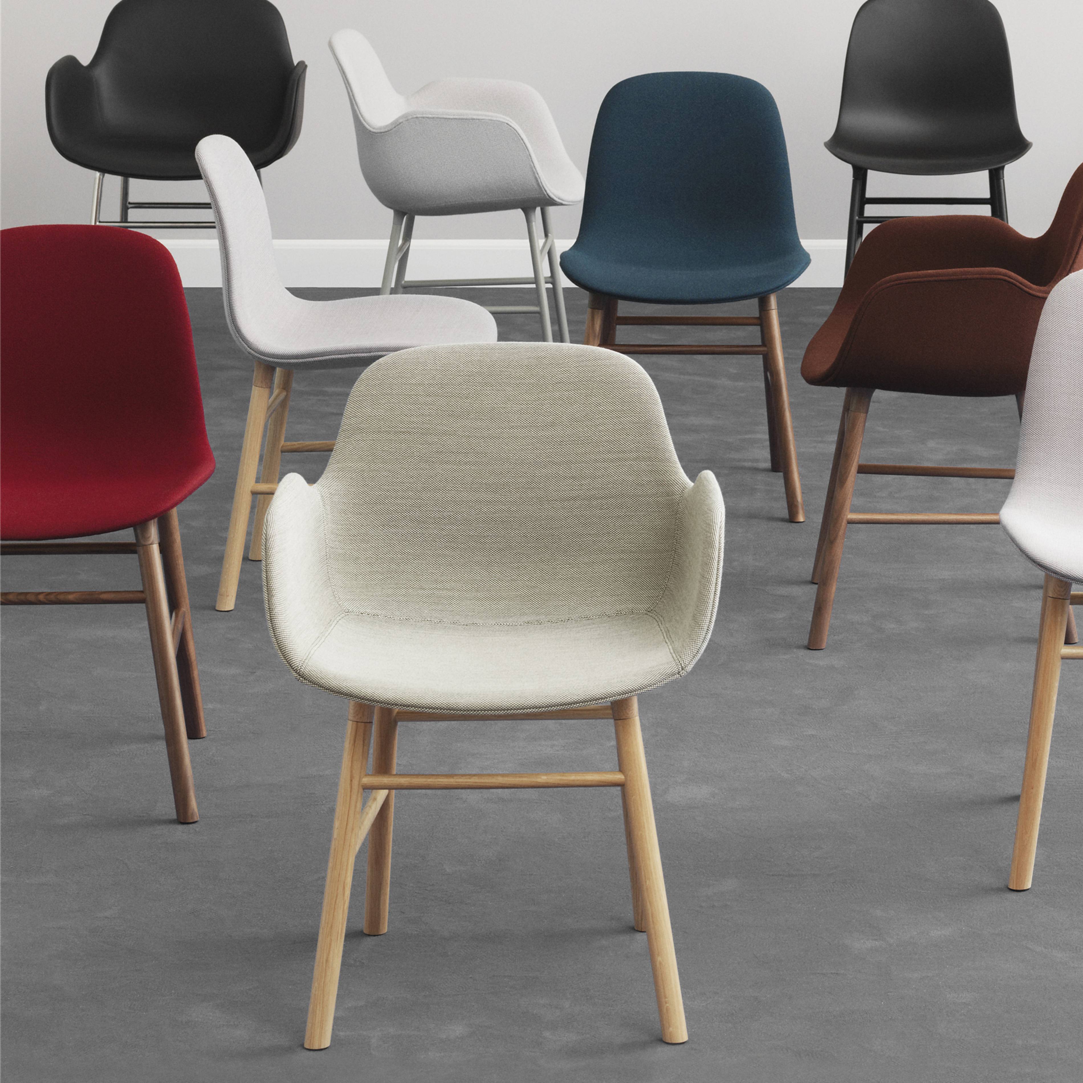 Form Armchair: Wood Base + Full Upholstered