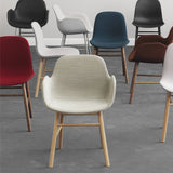 Form Armchair: Wood Base + Full Upholstered