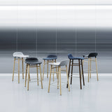 Form Bar + Counter Stool: Walnut Base + Upholstered