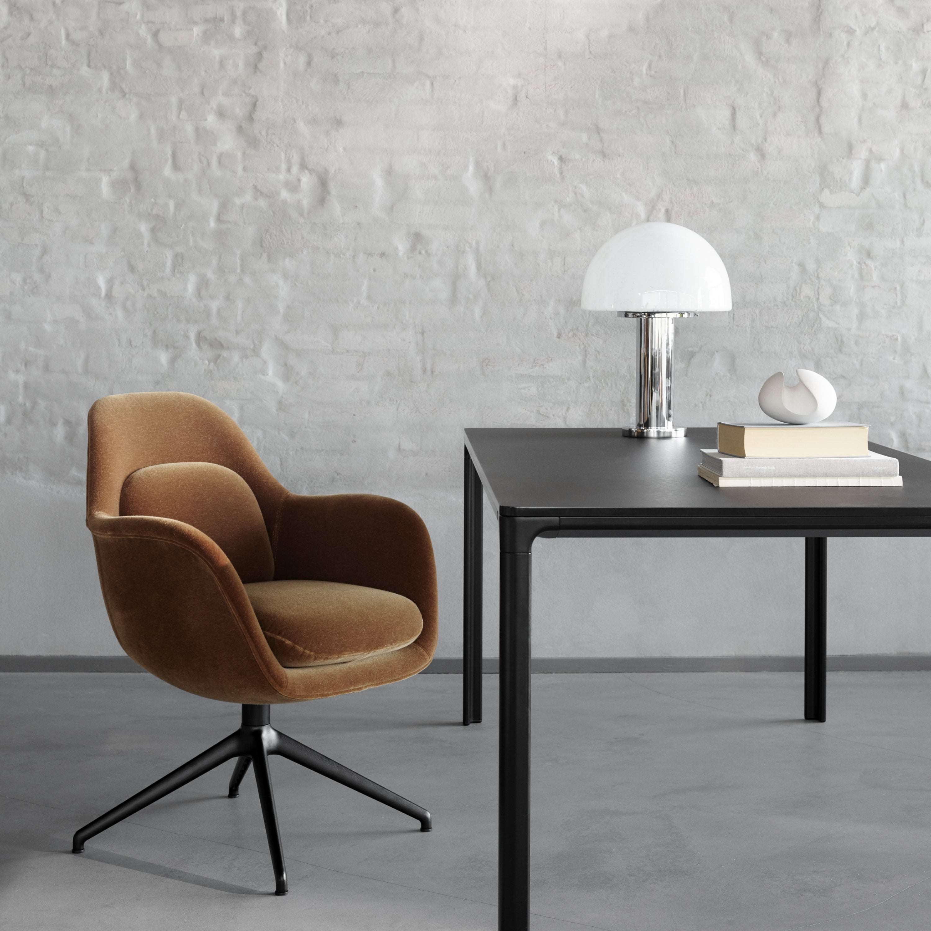 Swoon Dining Armchair: Swivel Base