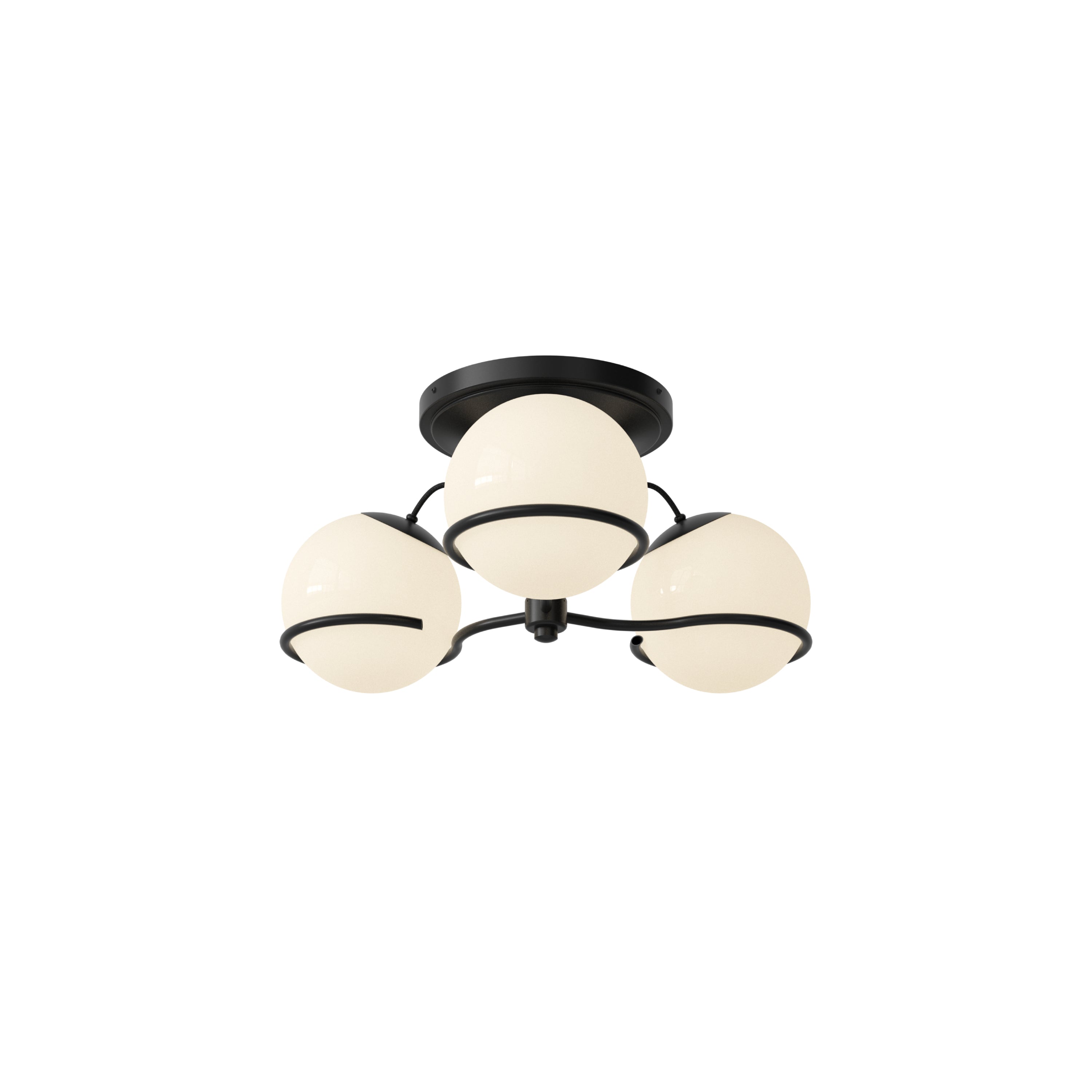 Model 2042 Ceiling Lamp: Black + 3