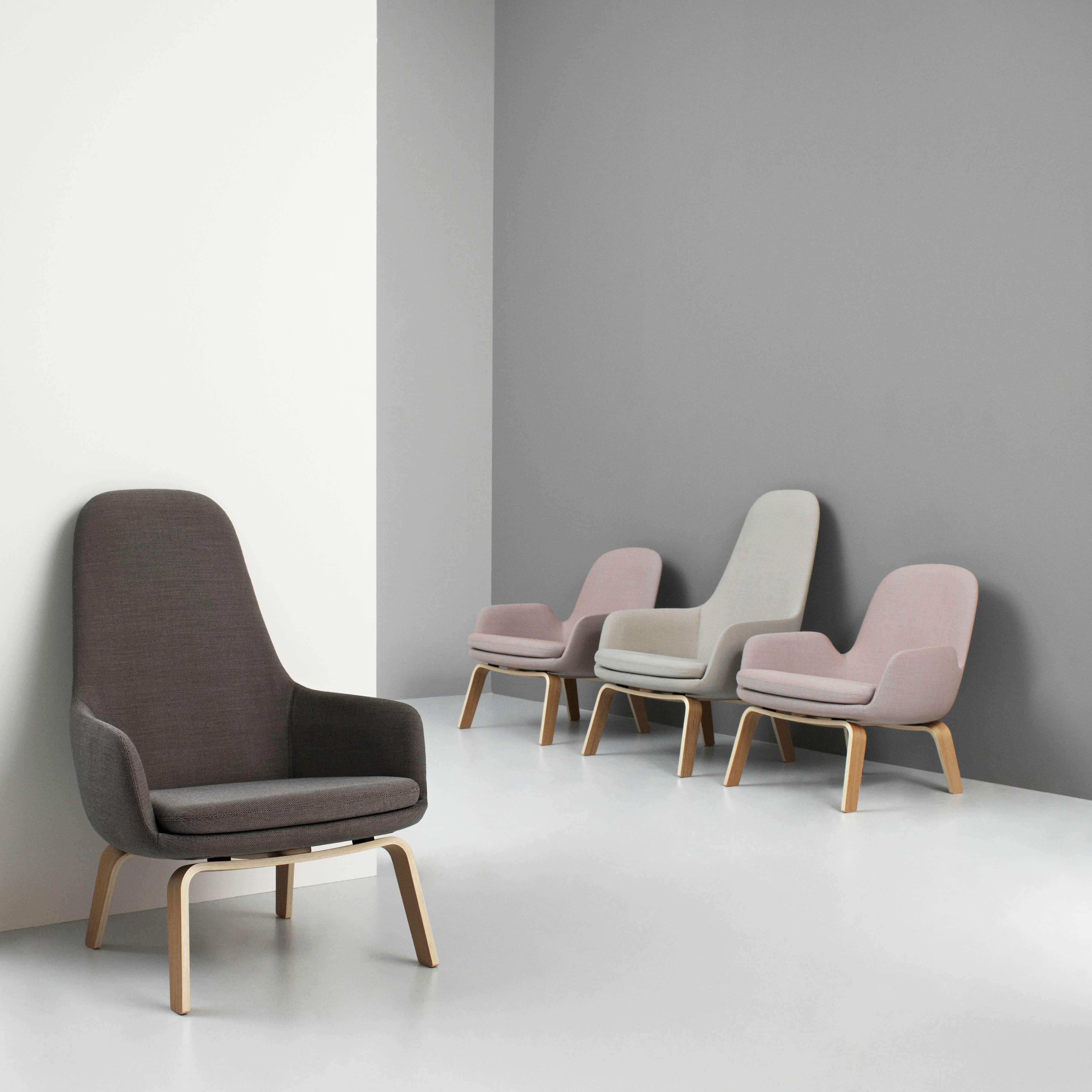 Era Lounge Chair: High + Wood Base