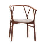 Valerie Armchair: Upholstered + Oak Stained Walnut