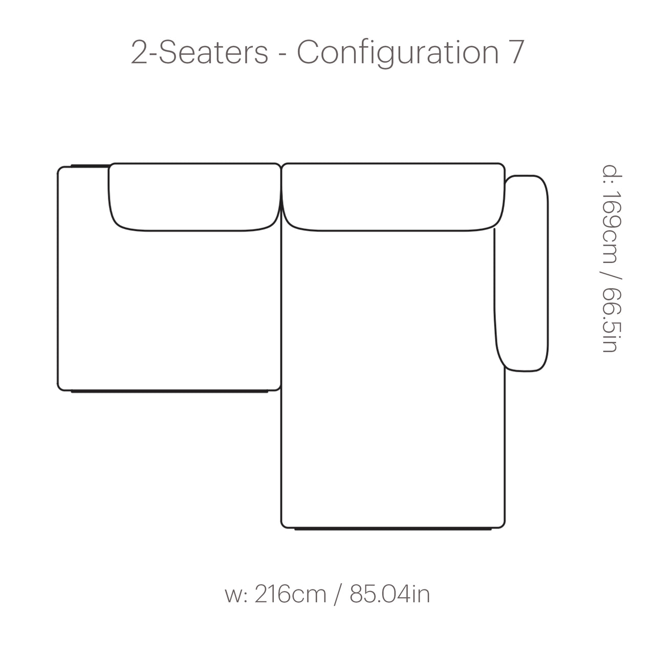 In Situ Modular Sofa: 2 Seater + Configuration 7