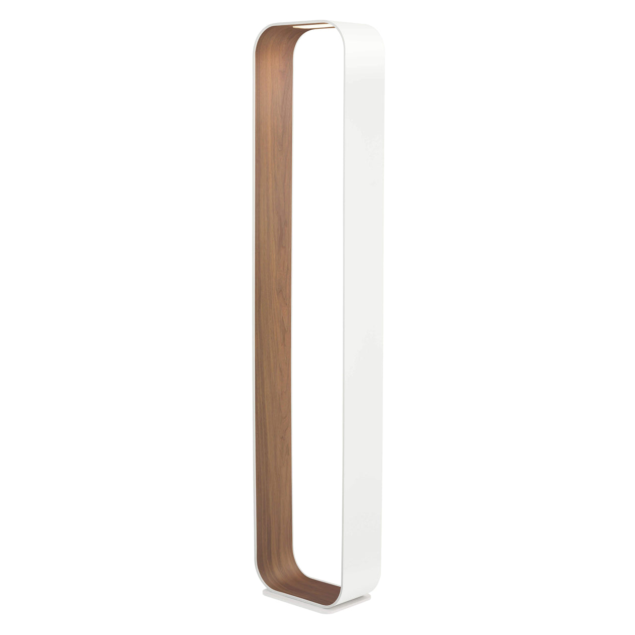 Contour Floor Lamp: White + Walnut