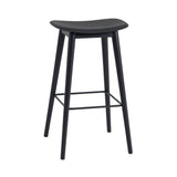 Fiber Bar + Counter Stool: Wood Base + Bar + Black