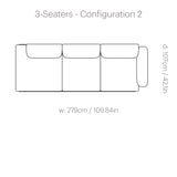 In Situ Modular Sofa: 3 Seater + Configuration 2