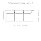 In Situ Modular Sofa: 3 Seater + Configuration 3