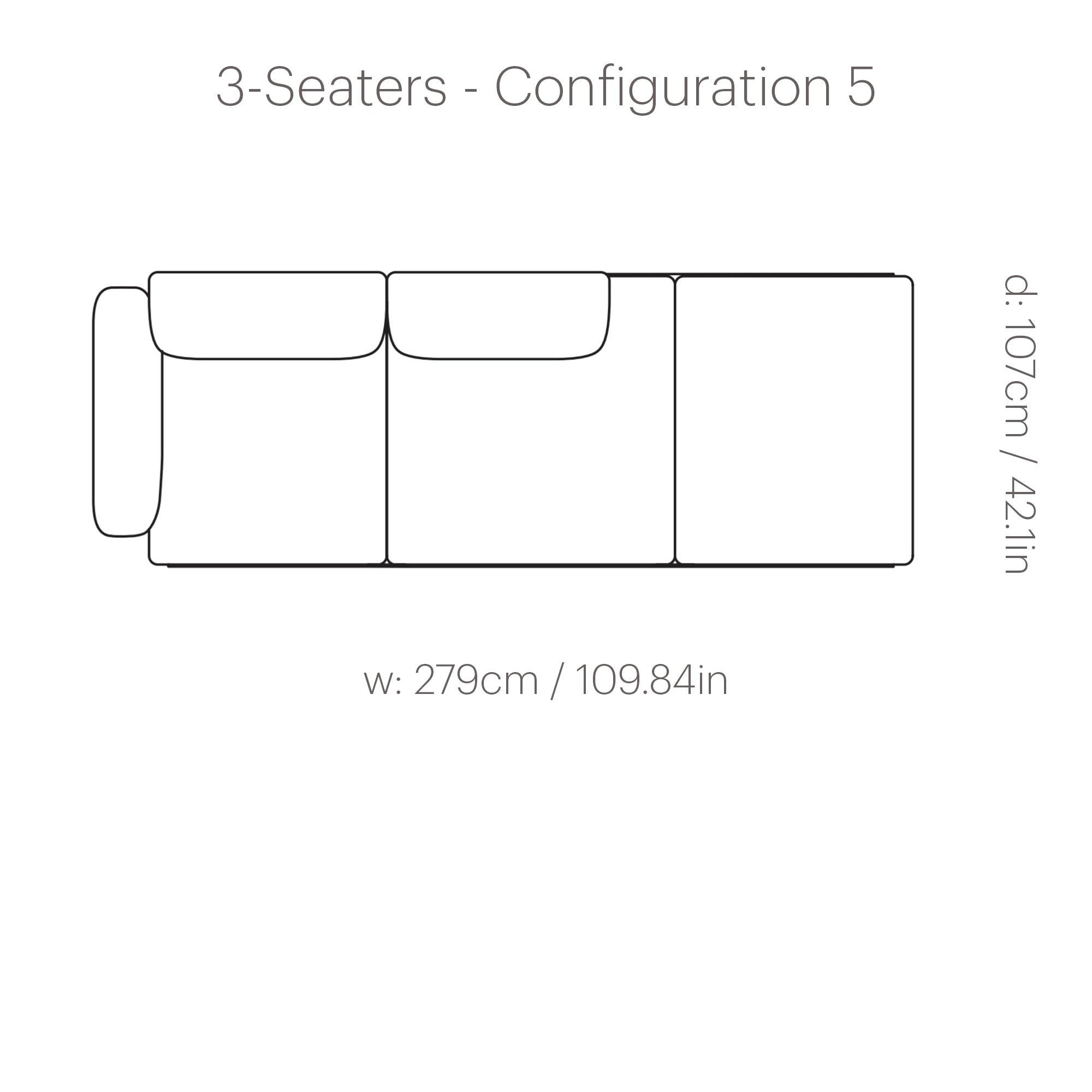 In Situ Modular Sofa: 3 Seater + Configuration 5