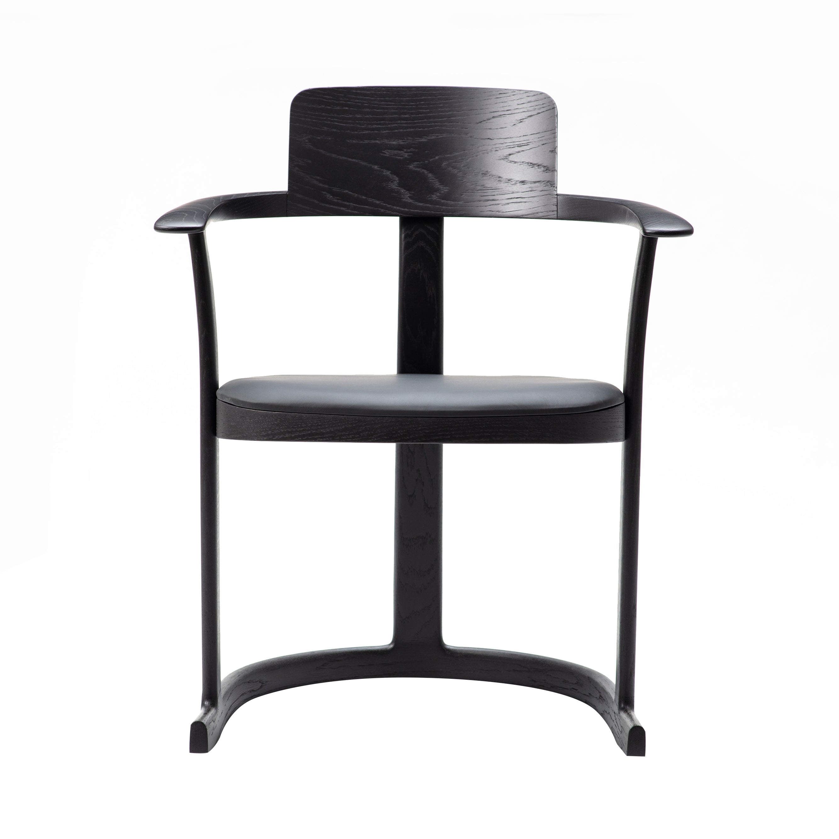 Bodleian Chair: Black Oak + Black Leather