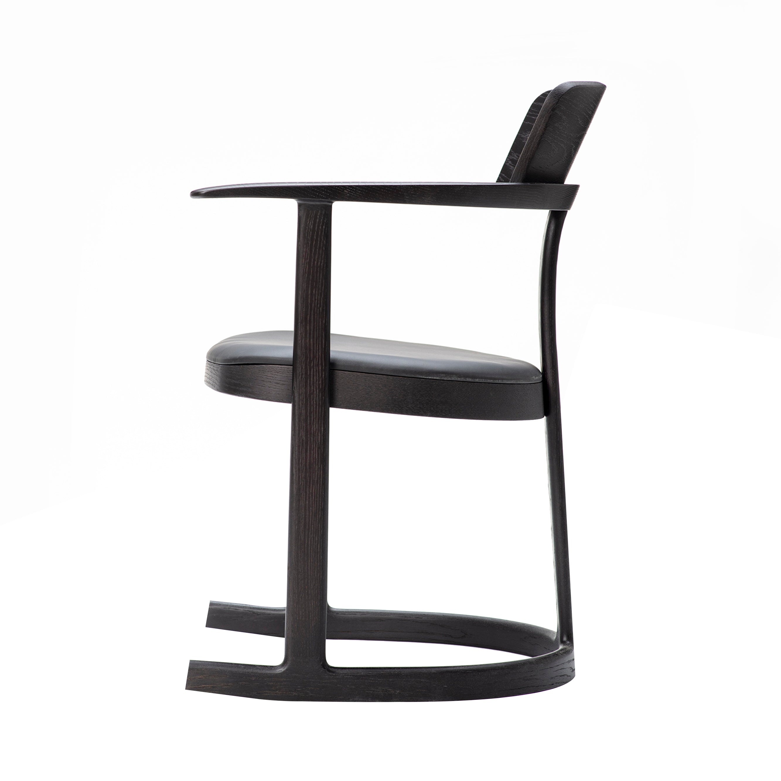 Bodleian Chair: Black Oak + Black Leather