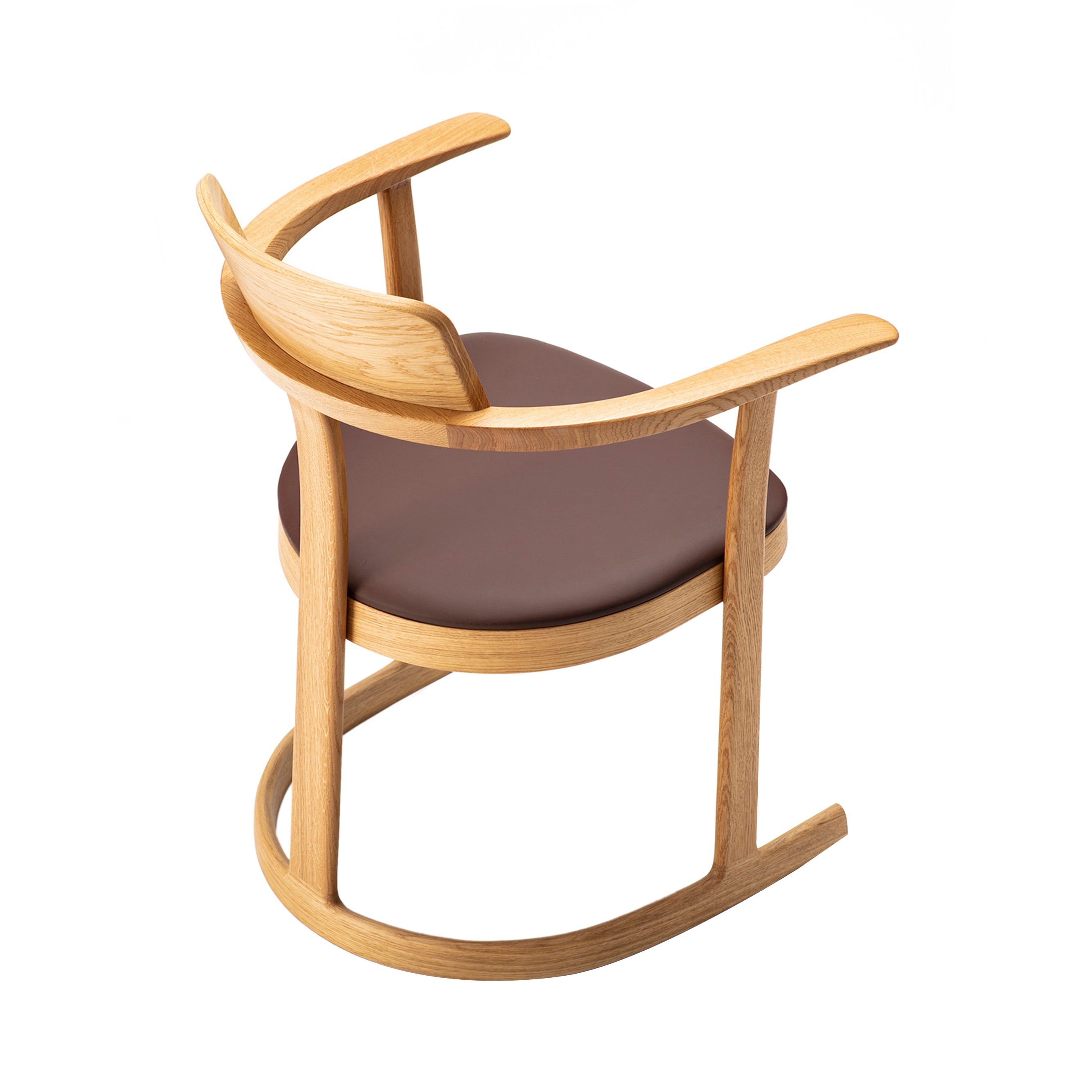 Bodleian Chair: Oiled Oak + Brown Leather