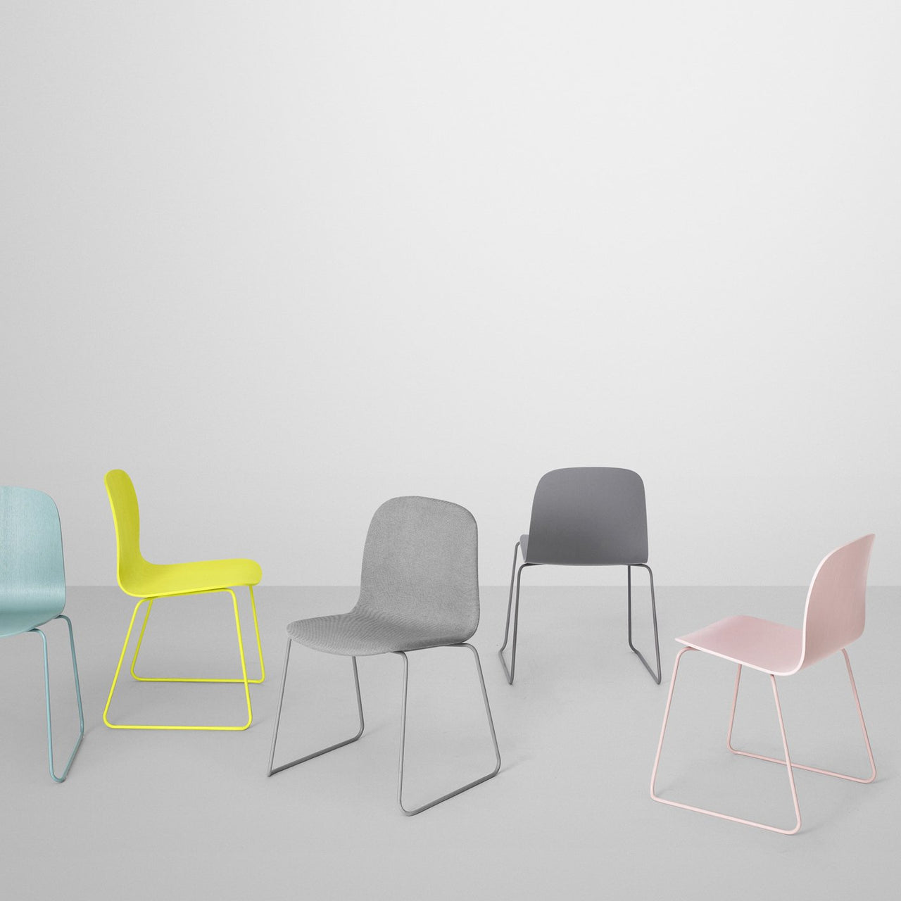 Visu Chair: Sled Base + Upholstered