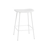 Fiber Bar + Counter Stool: Tube Base + Counter + Natural White + White