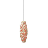 Hinaki Pendant Light: Small + Bamboo + Red