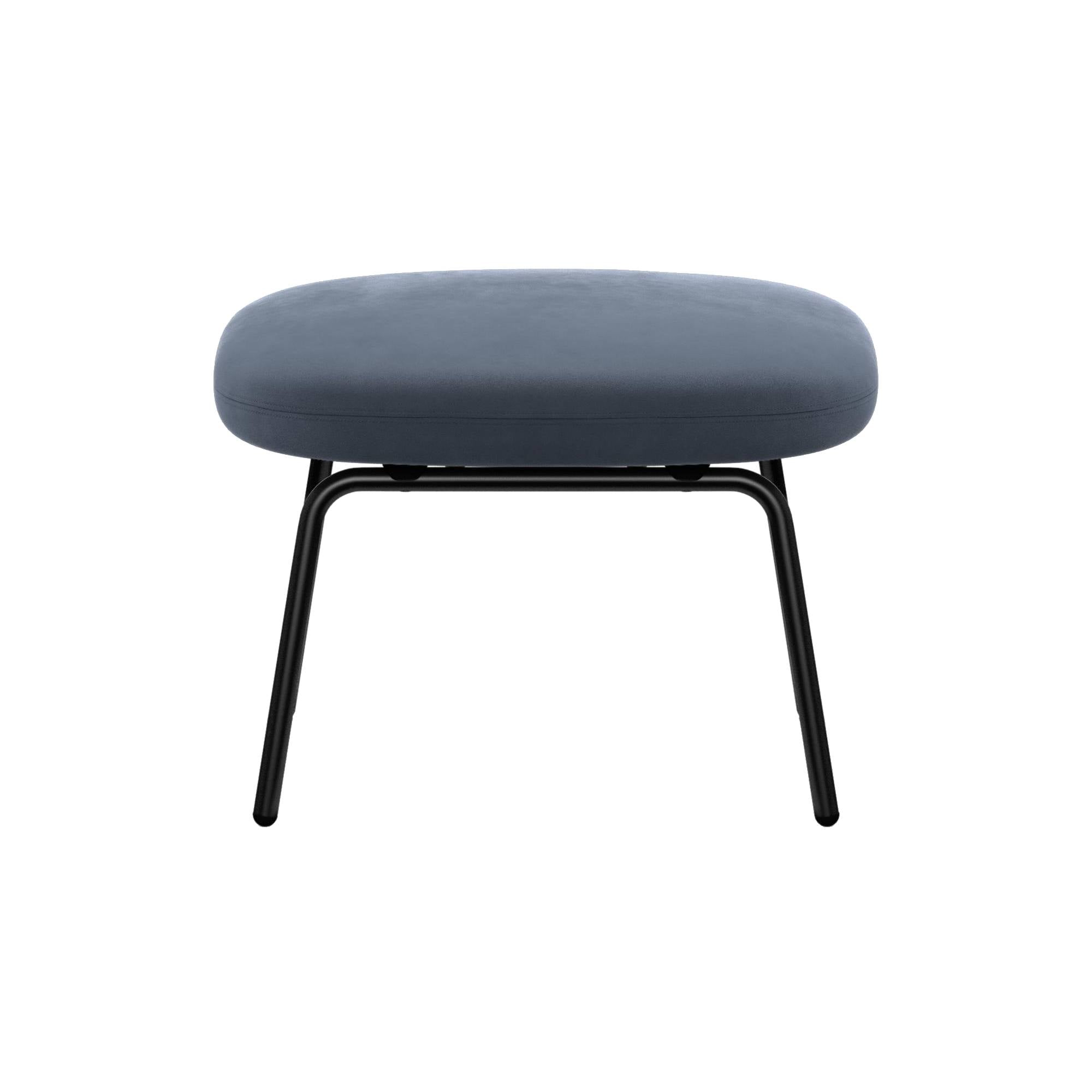 Era Footstool: Metal Base + Black Steel