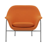 Drape Lounge Chair: Low + Steel Base + Grey