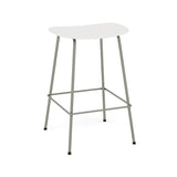 Fiber Bar + Counter Stool: Tube Base + Counter + Dusty Green + Natural White