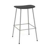 Fiber Bar + Counter Stool: Tube Base + Bar + Grey + Black