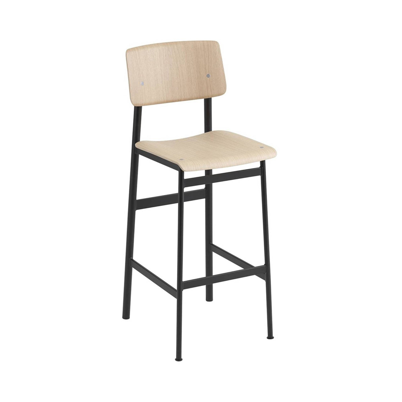 Loft Bar + Counter Stool: Bar + Black + Oak