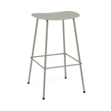 Fiber Bar + Counter Stool: Tube Base + Bar + Dusty Green + Grey