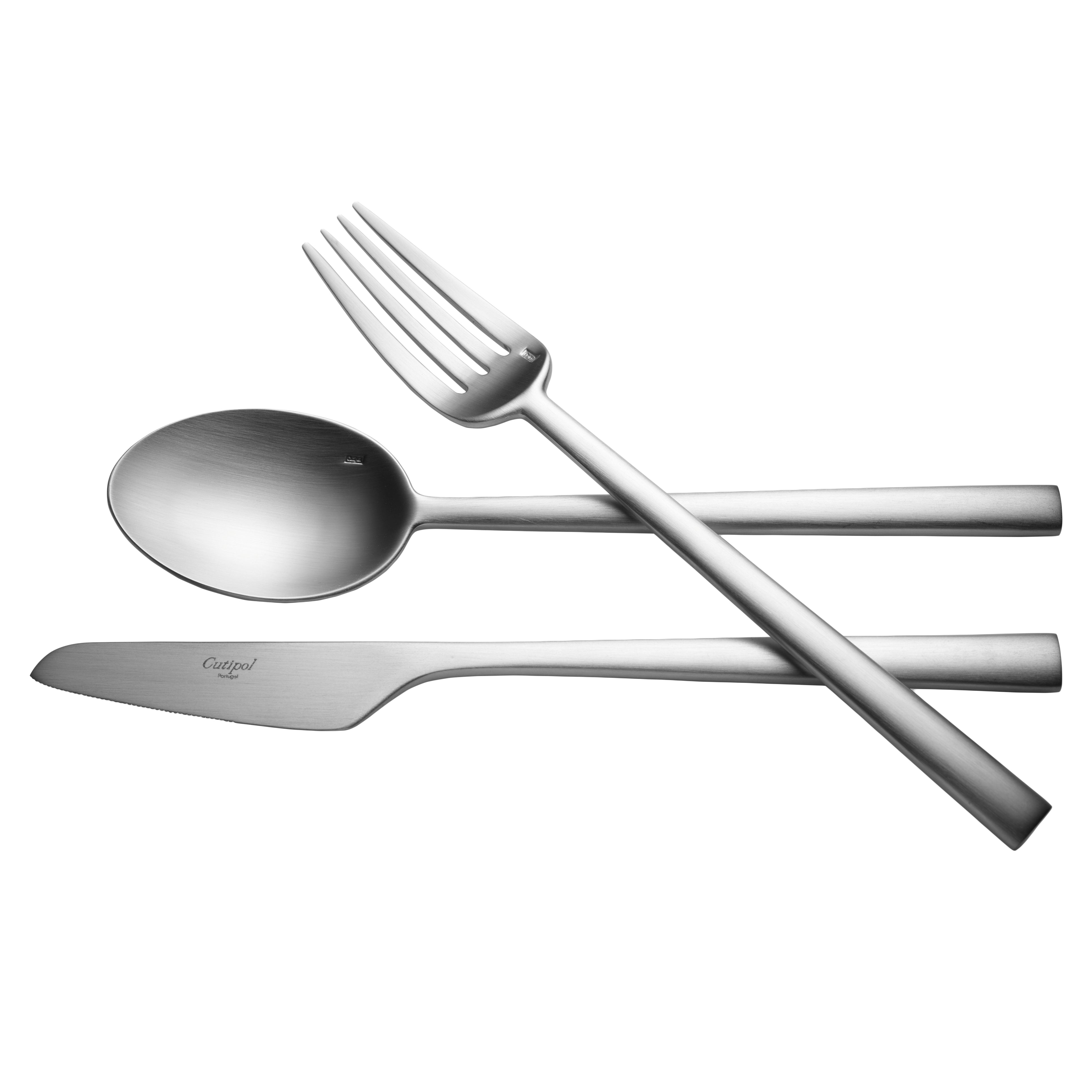 Rondo Flatware: Brushed Steel: Single 5-pc Set