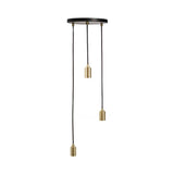 Triple Pendant: Black + Brass