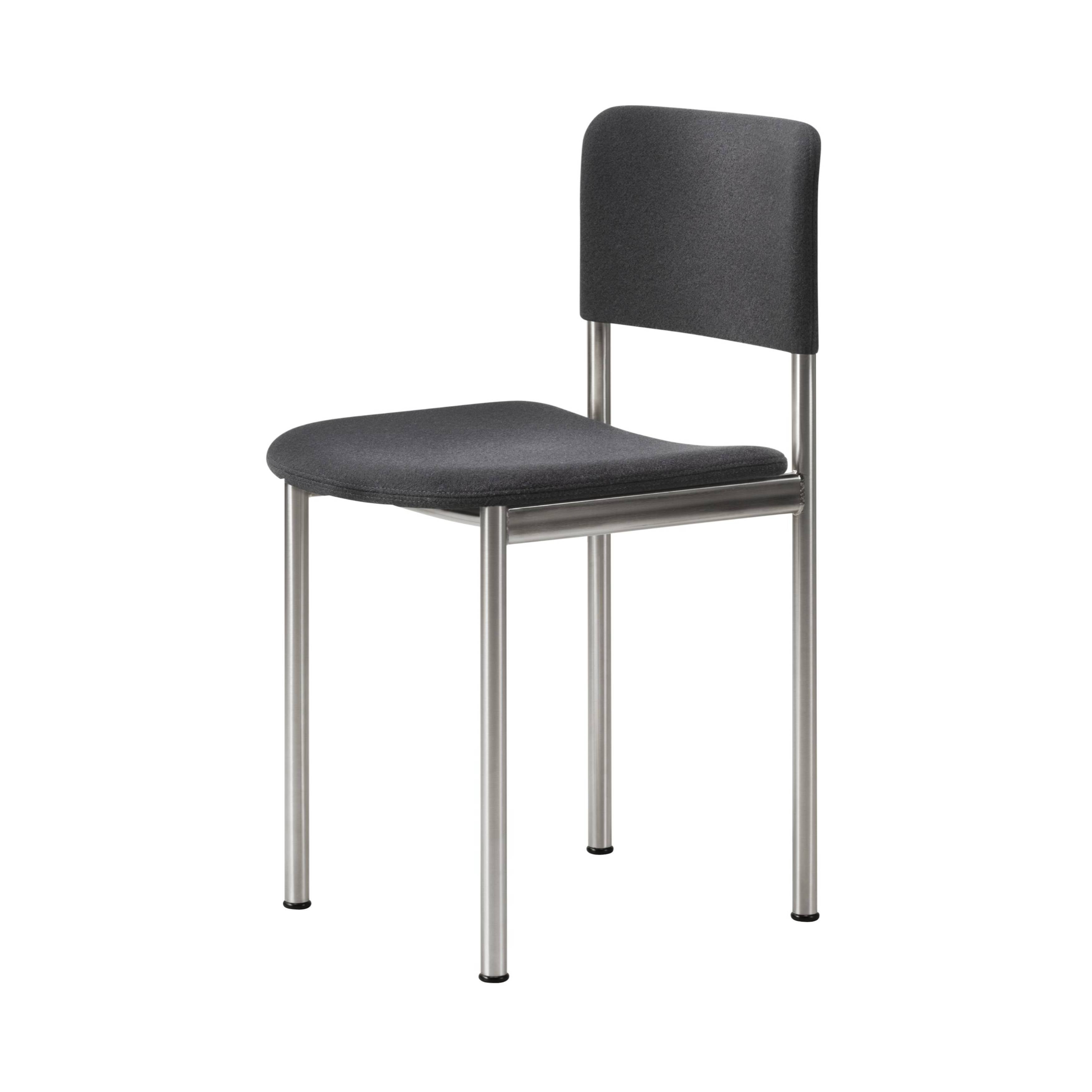 Plan Chair: Fully Upholstered + Brushed Steel