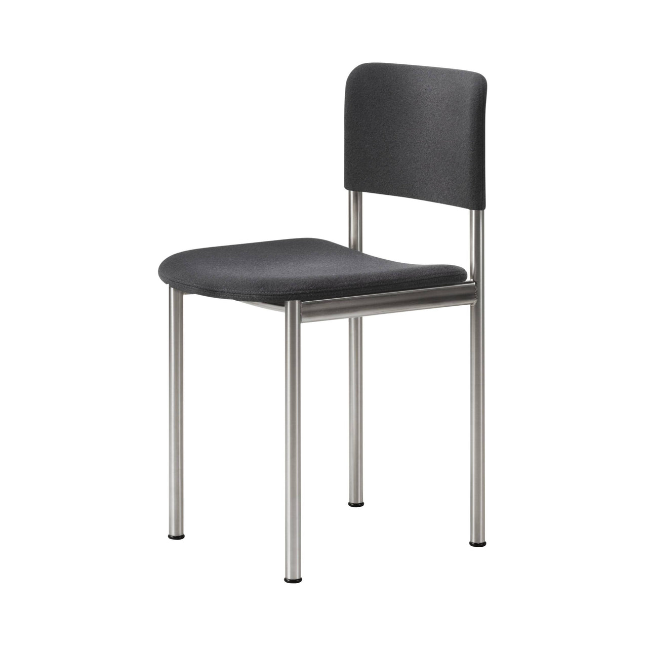 Plan Chair: Fully Upholstered + Brushed Steel