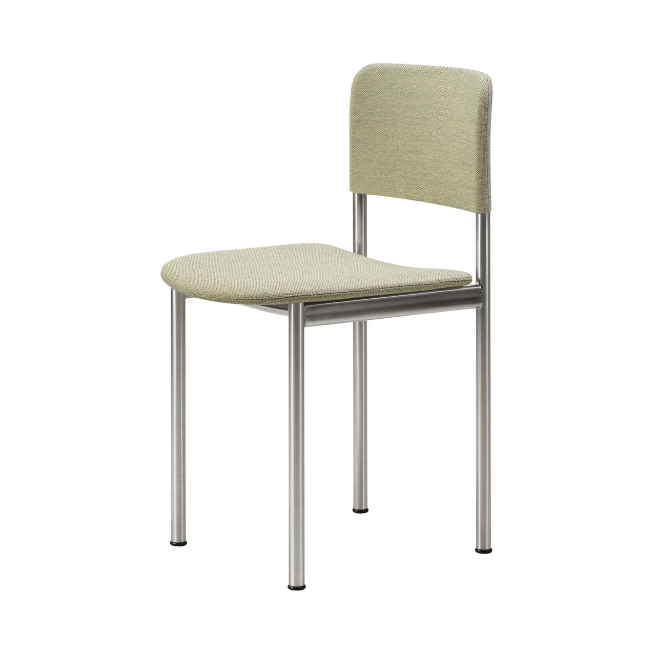 Plan Chair: Fully Upholstered + Brushed Steel