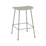 Fiber Bar + Counter Stool: Tube Base + Counter + Grey + Grey