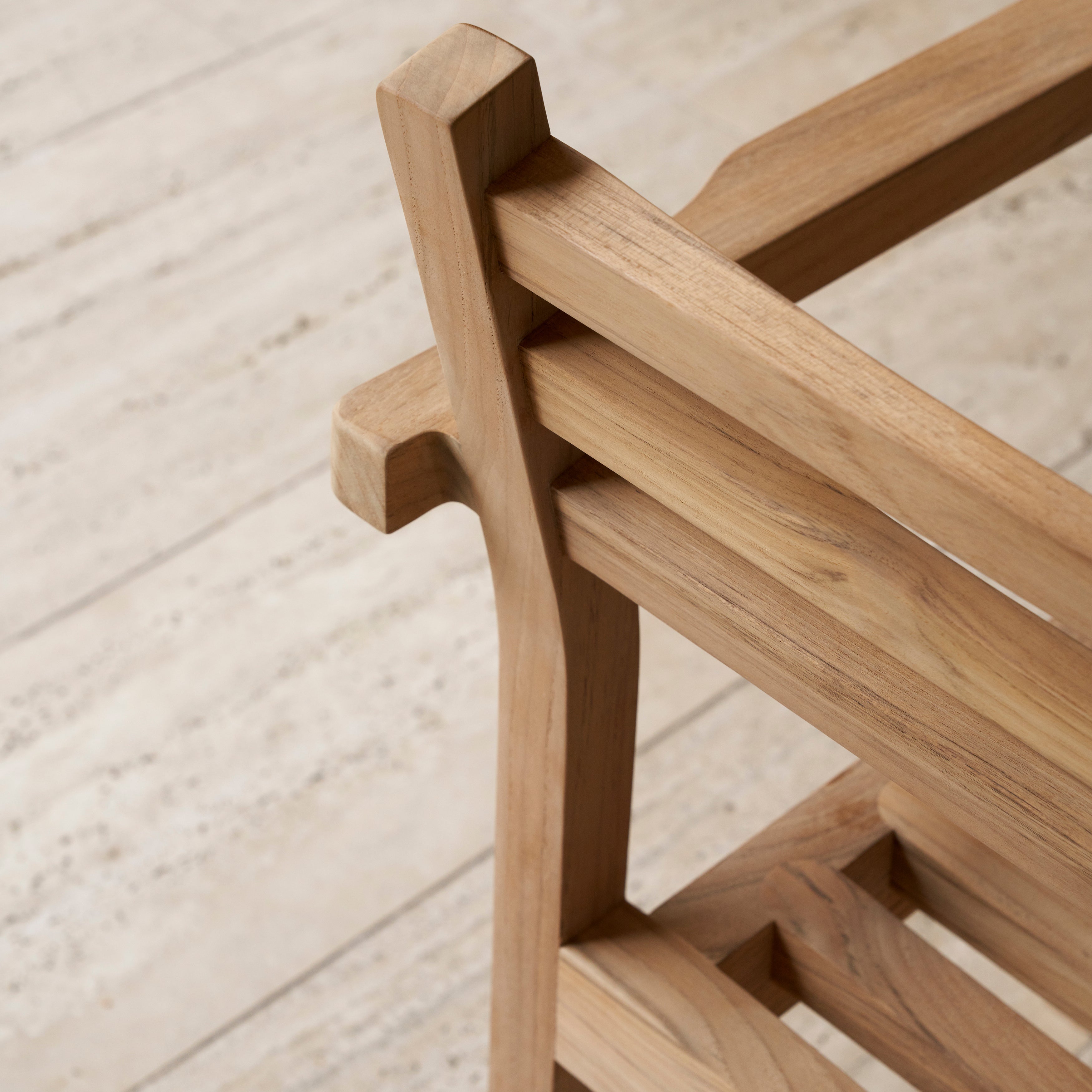 AH502 Outdoor Dining Chair with Armrest: Stacking