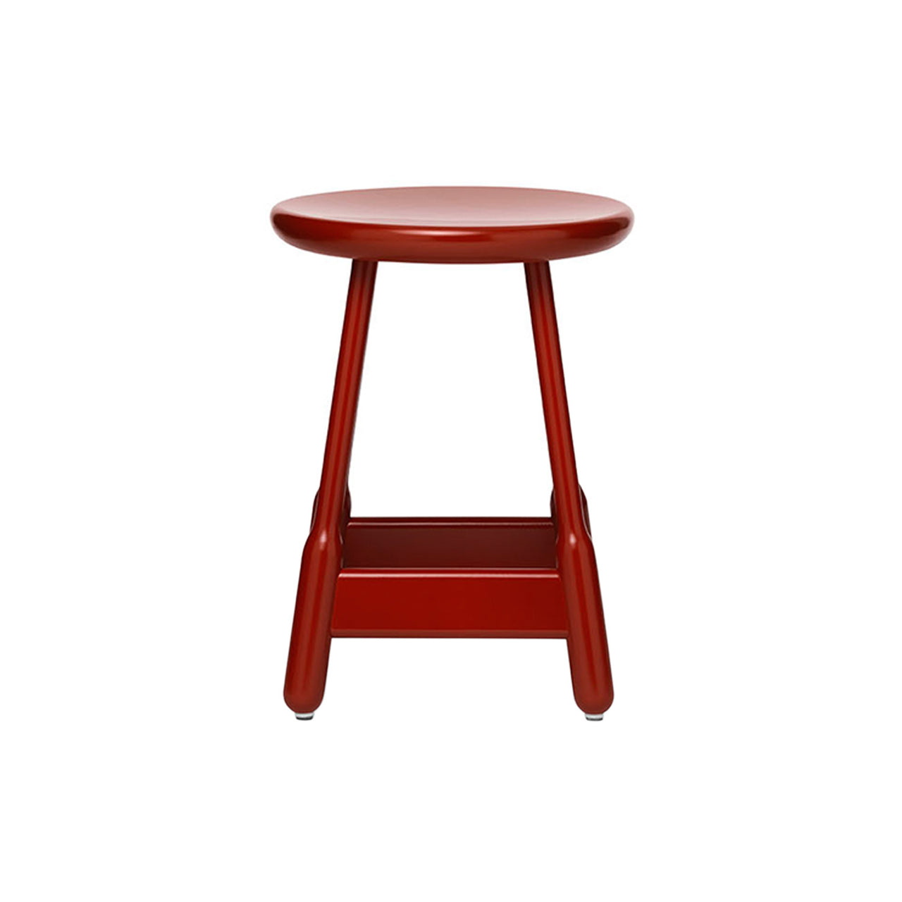 Albert Stool: Red Lacquered Beech