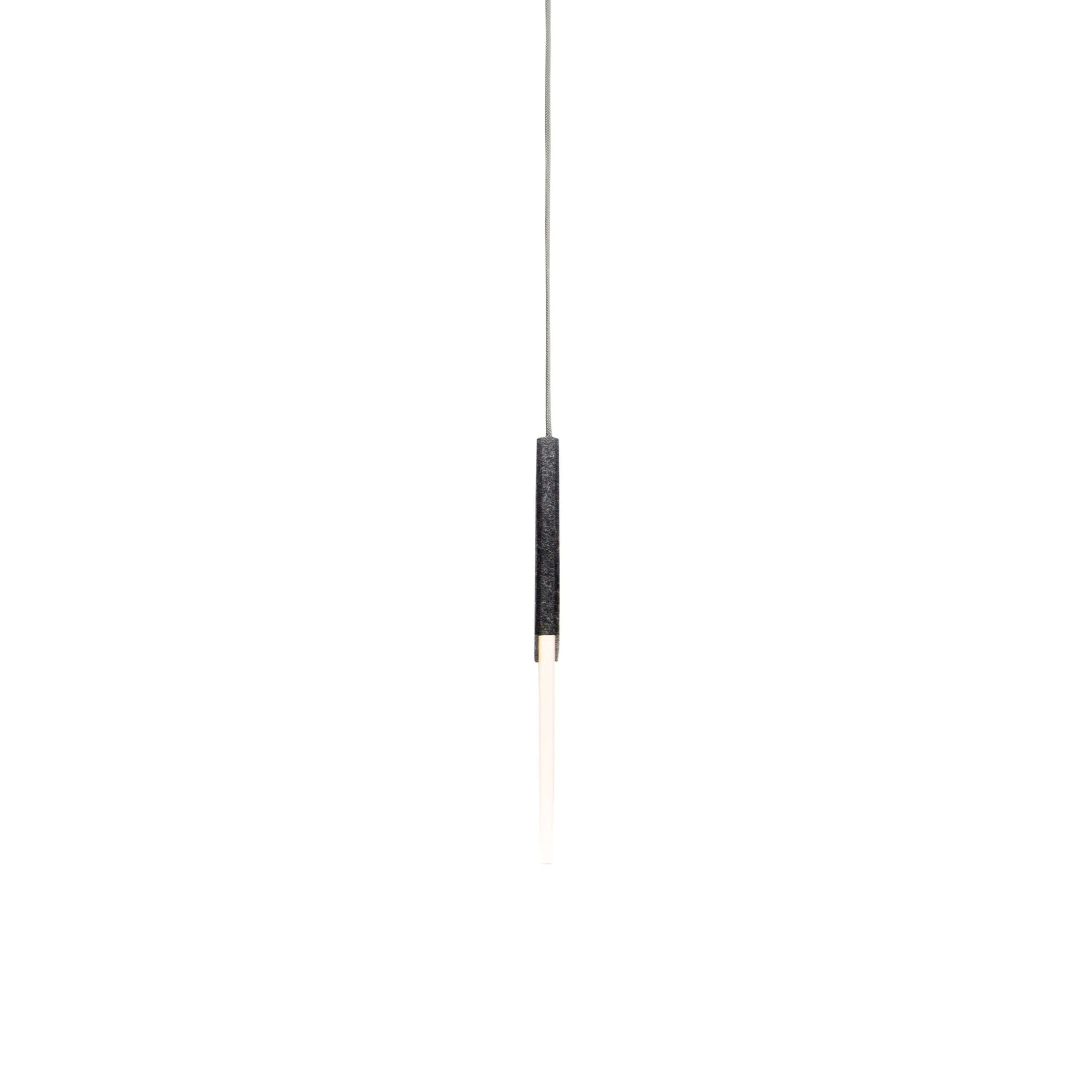 Slab P20 Pendant Light: 1 + Black Wool