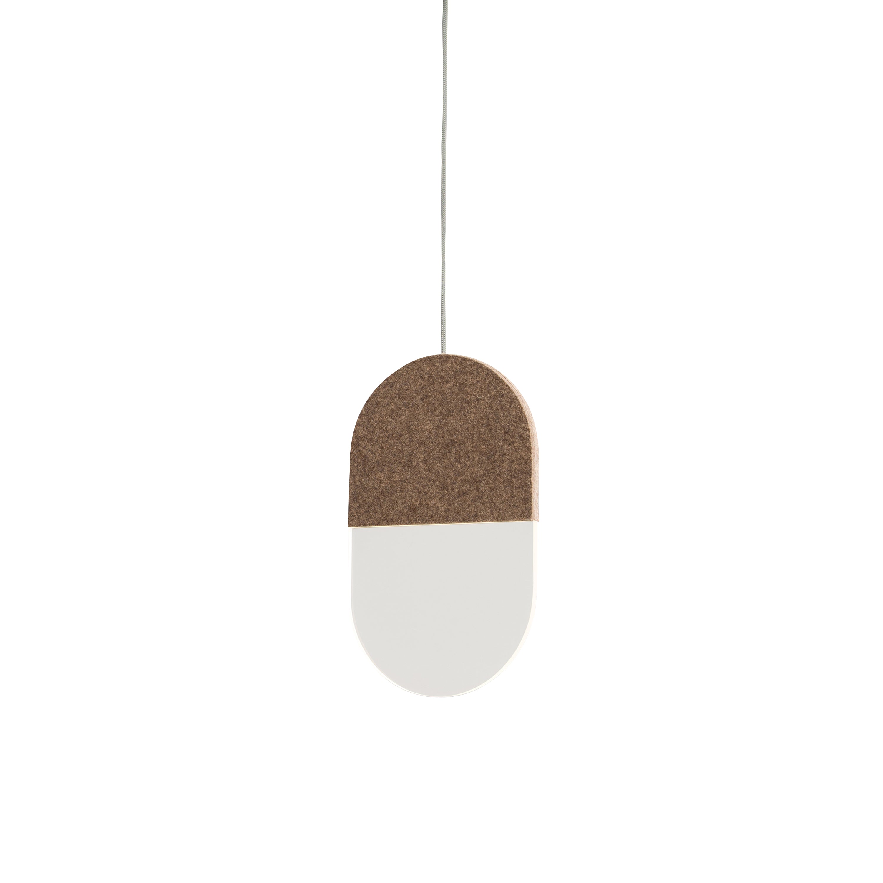 Slab P20 Pendant Light: 1 + Brown Wool