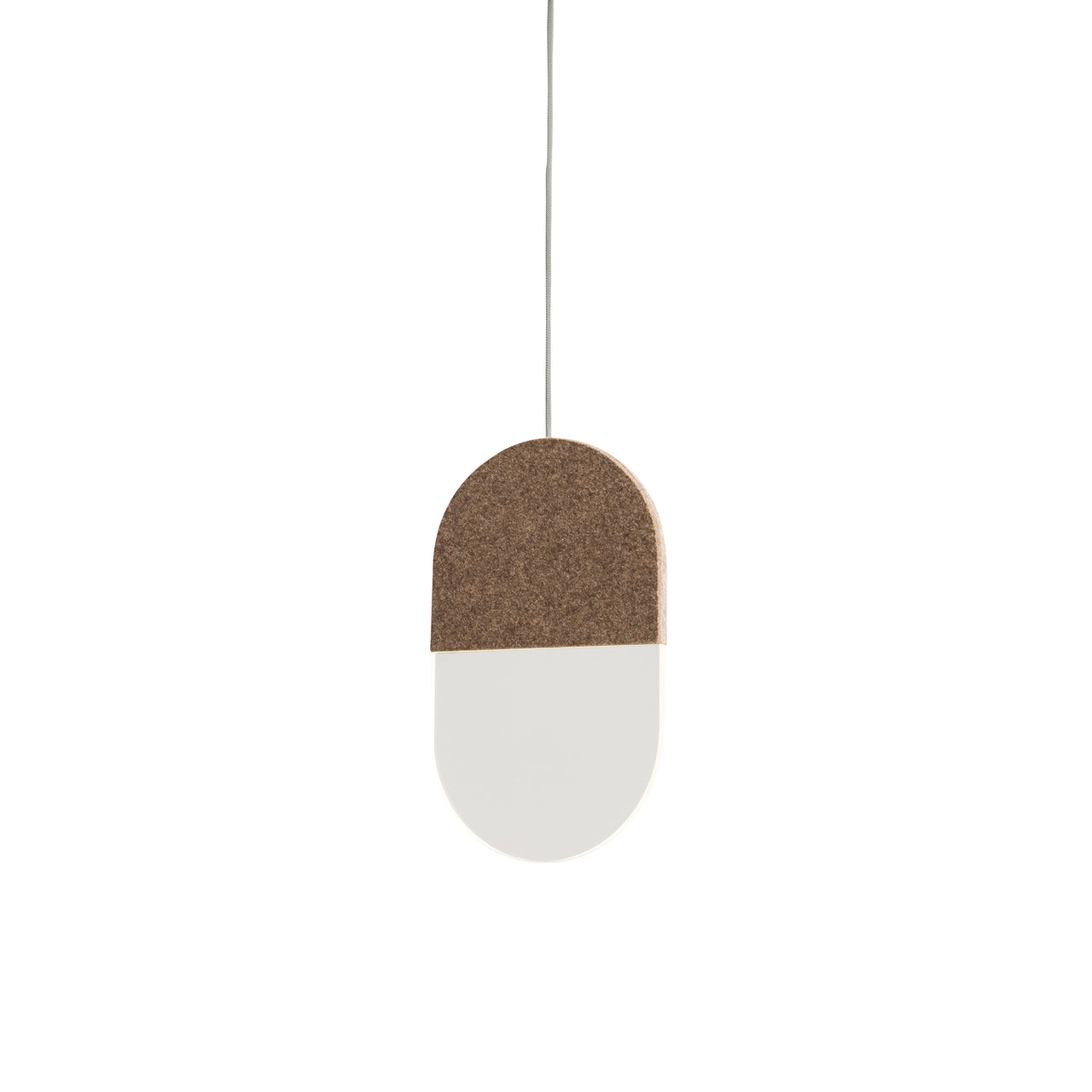 Slab P20 Pendant Light: 1 + Brown Wool