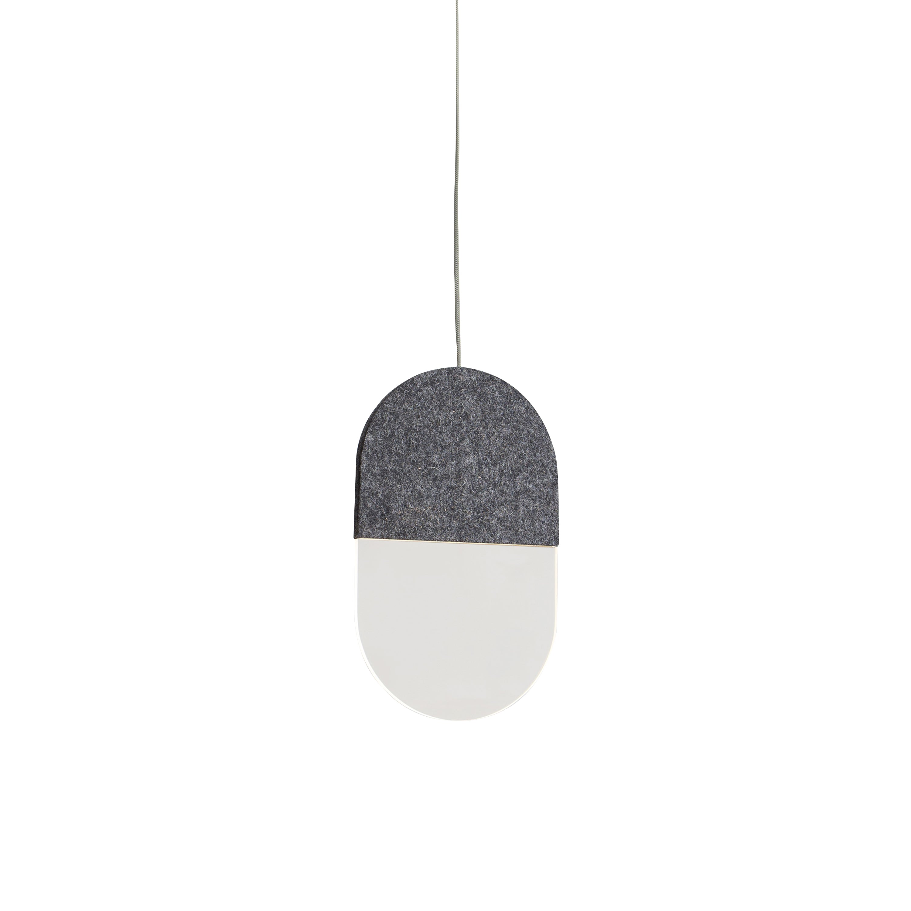 Slab P20 Pendant Light: 1 + Grey Wool