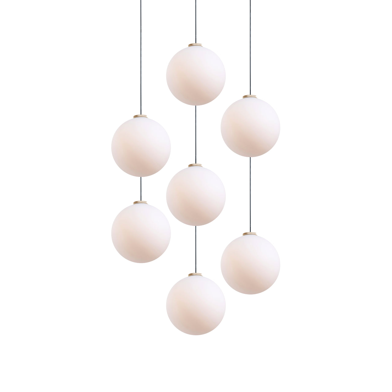 Glass 120. 07 Chandelier: Brushed Brass