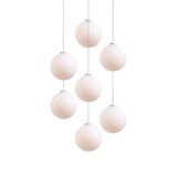 Glass 120. 07 Chandelier: Brushed Aluminum