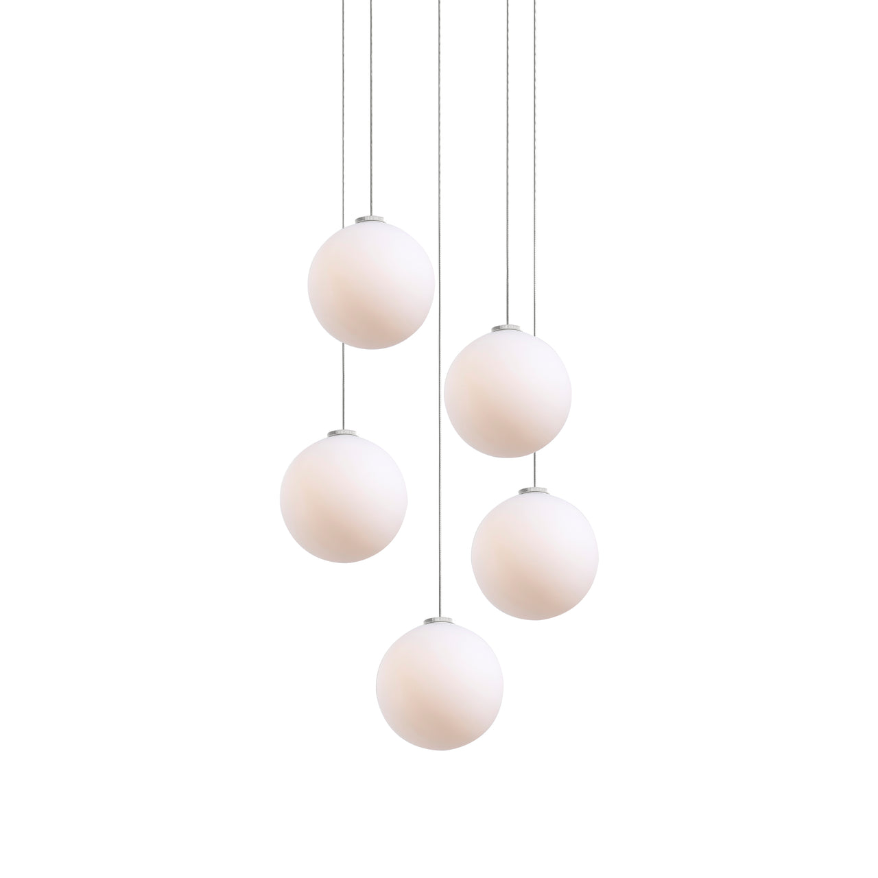 Glass 120. 05 Chandelier: Brushed Aluminum