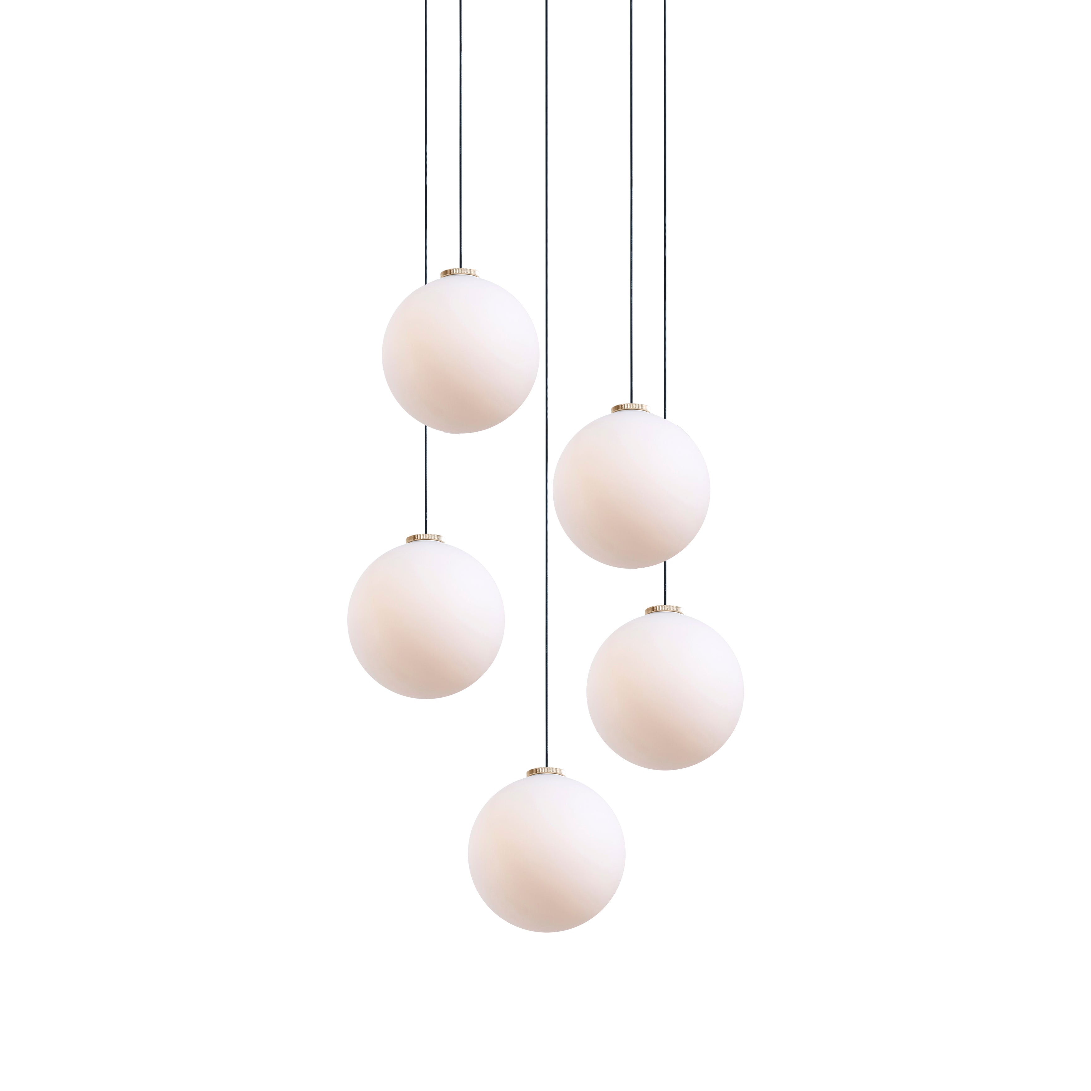 Glass 120. 05 Chandelier: Brushed Brass