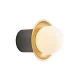 Janed Wall Light: Large + Satin Brass + Satin Graphite