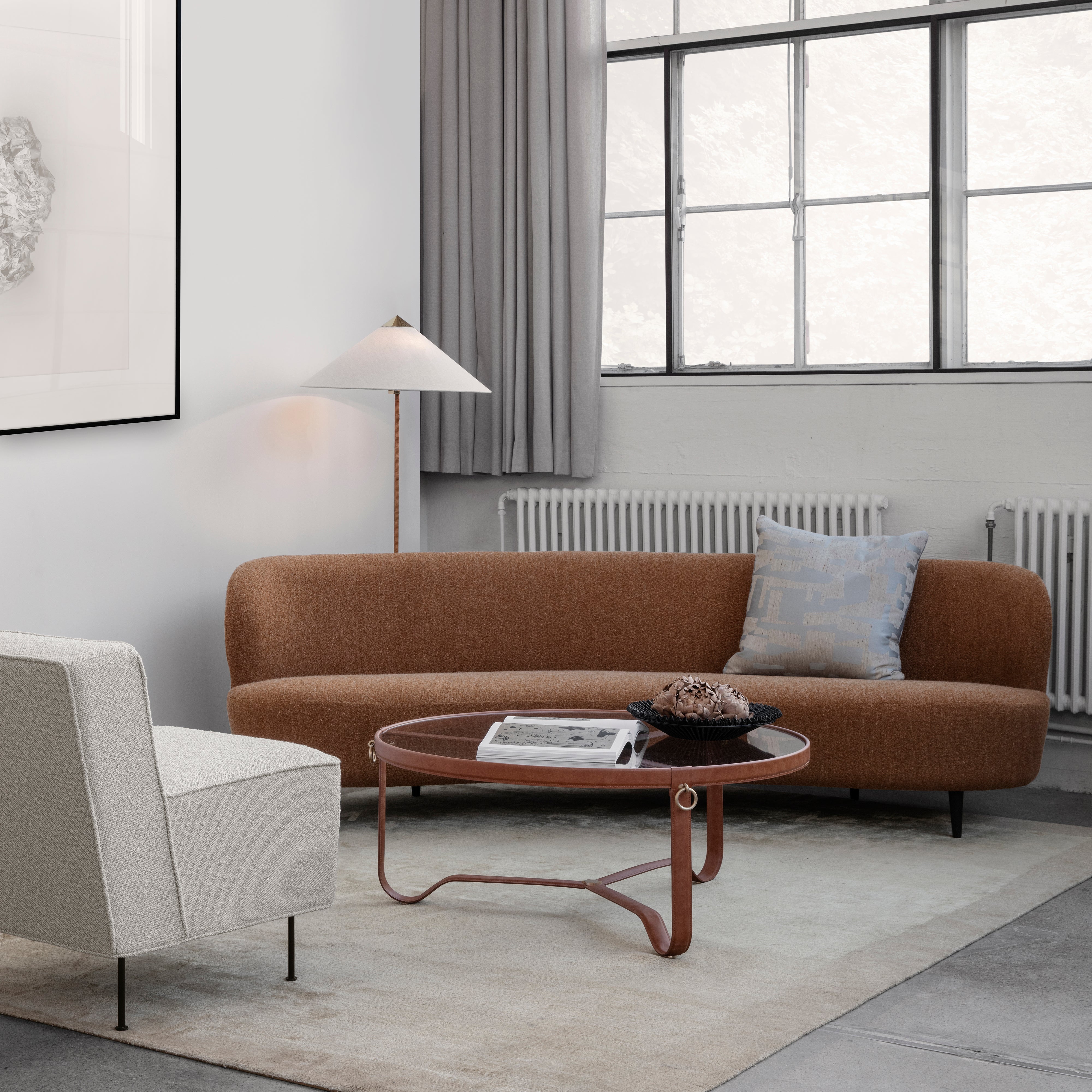 Adnet Circular Coffee Table: LS