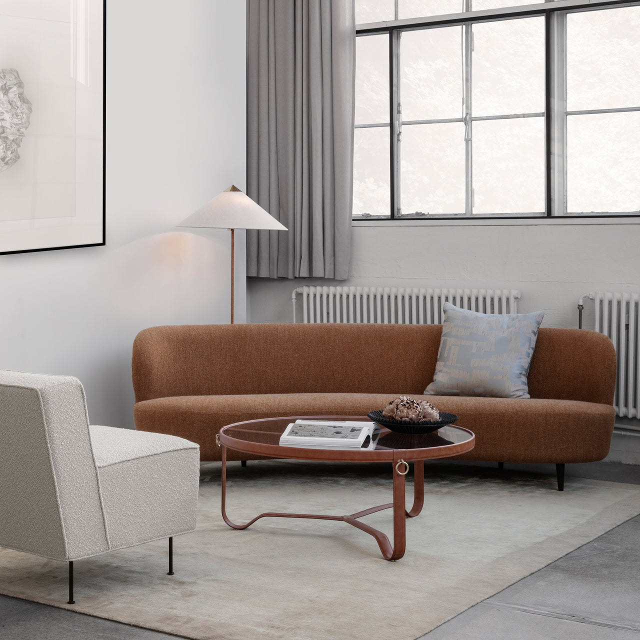Adnet Circular Coffee Table: LS
